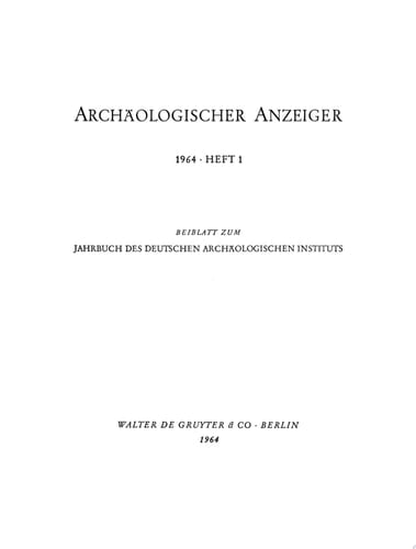 Archäologischer Anzeiger. Heft 1/1964