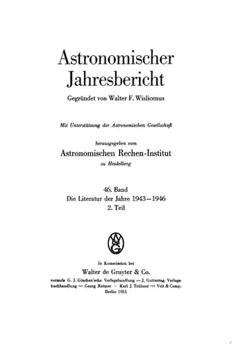 Die Literatur der Jahre 1943–1946, Teil 2