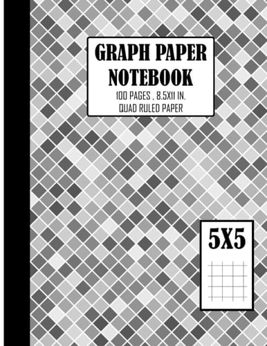 Graph Paper Notebook 5x5 | Graphing Paper | Wonderful cover | Quad Ruled | 100 Pages | (Large, 8.5 x 11)