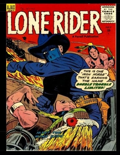 The Lone Rider #26 Golden Age Western-Frontier Comic 1955