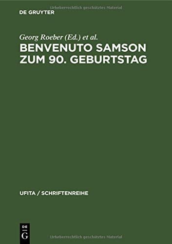 Benvenuto Samson Zum 90. Geburtstag