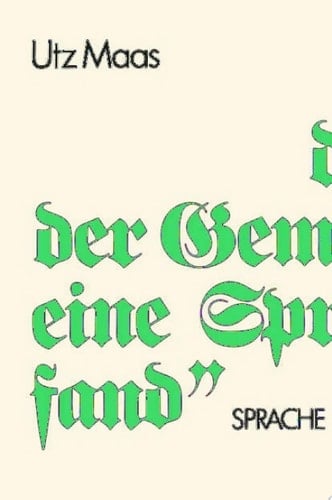 „Als der Geist der Gemeinschaft eine Sprache fand“ Sprache im Nationalsozialismus. Versuch einer historischen Argumentationsanalyse