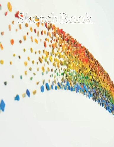 SketchBook Rainbow design 500 pages 8.5X11 in