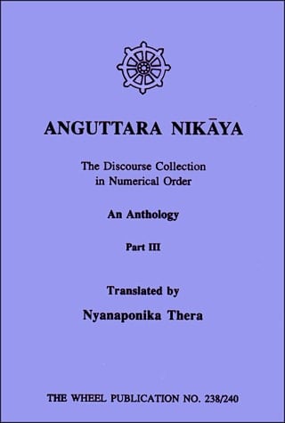 Anguttara Nikaya An Anthology
