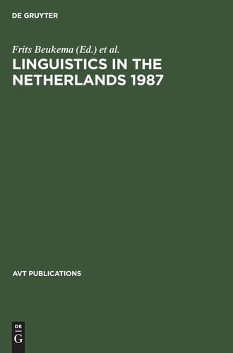 Linguistics in the Netherlands 1987