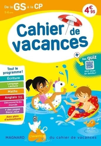 Cahier de vacances de la GS au CP