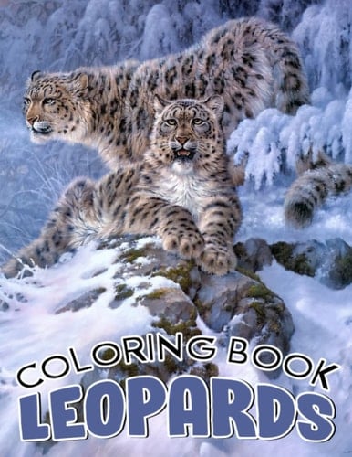 Leopards Coloring Book: Great Cheetah Book for Boys, Girls and Kids Drawing | 30 Illustrations Pages for Christmas Gifts | Birthday Gifts