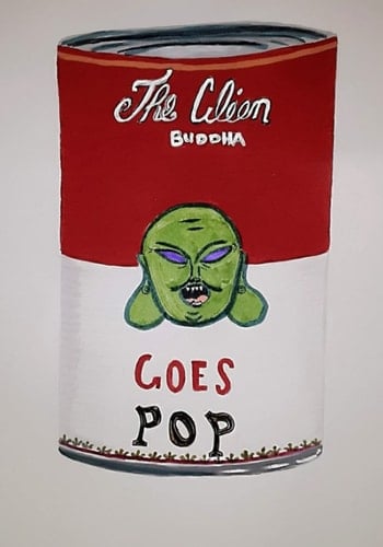 The Alien Buddha Goes Pop: Standard Color Print