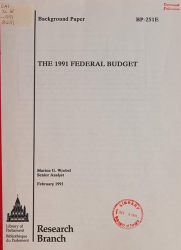 The 1991 Federal Budget