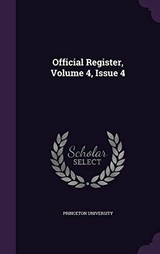 Official Register, Volume 4, Issue 4