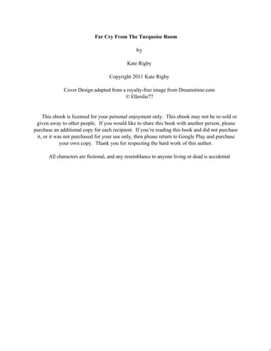 Far Cry From The Turquoise Room