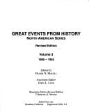 Great Events from History: North American Series, 1956-1996 Indexes