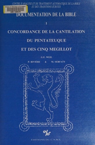Documentation de la Bible Concordance de la Cantilation des premiers prophètes, Josue, Juges, Samuel et Rois