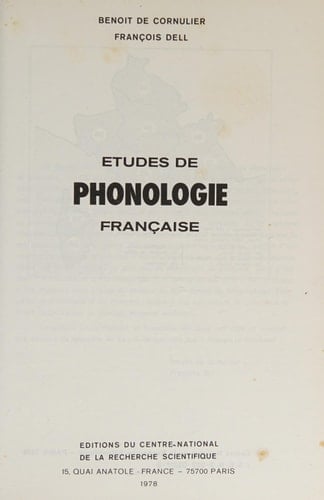 Études de phonologie française: [choix de textes] (French Edition)