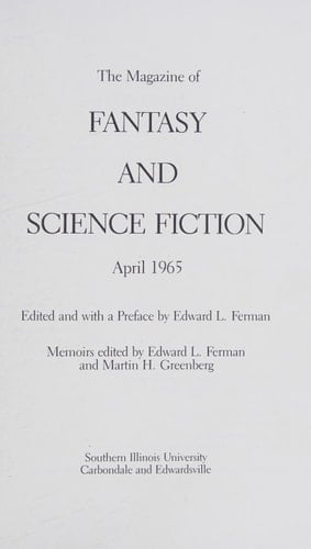 The Magazine of Fantasy & Science Fiction - April 1965