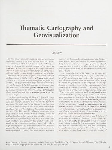 Thematic Cartography and Geovisualization