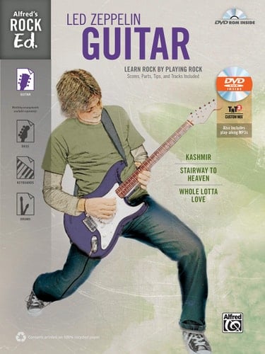 Alfred's Rock Ed. -- Led Zeppelin Guitar Learn Rock by Playing Rock: Scores, Parts, Tips, and Tracks Included (Easy Guitar Tab), Book & DVD-ROM