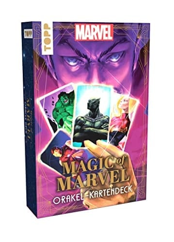 Magic of MARVEL Orakel-Kartendeck. Ein Blick in die Zukunft mit den Original MARVEL-Superhelden wie Spider-Man, Deadpool oder Wolverine Stabile Karton-Box mit 44 Karten, ausführliches Anleitungsbuch