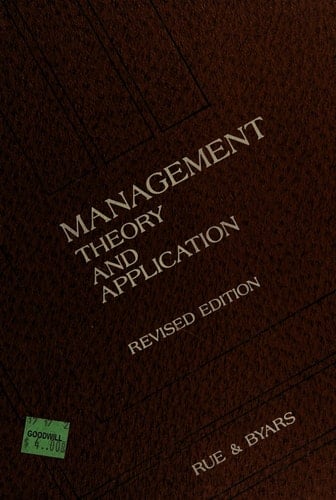 Management: Theory and application (The Irwin series in management and behavioral sciences)