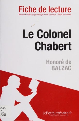 Le colonel Chabert d'Honoré de Balzac Fiche de lecture