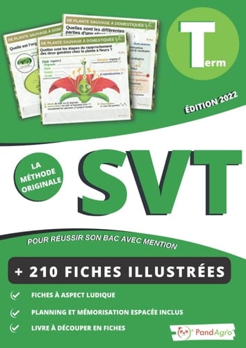  SVT Terminale (Sciences de la vie et de la Terre) - Pandagro - Objectif Bac 2022 avec mention - Enseignement de spécialité Tle -: + 210 fiches de ... et répétition espacée) (French Edition)