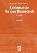 Zahlentafeln für den Baubetrieb