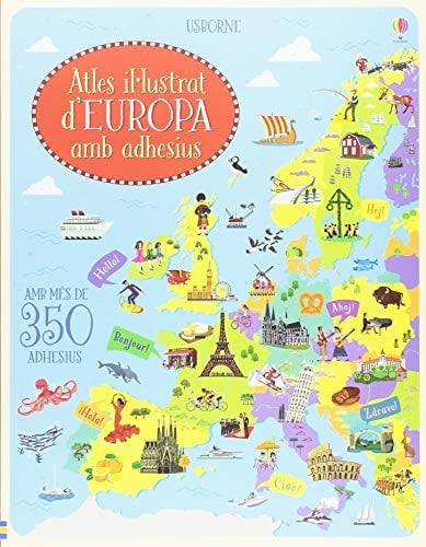 Atles il lustrat d'Europa amb adhesius