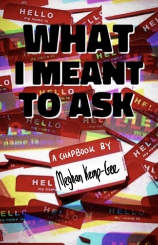 WHAT I MEANT TO ASK: a chapbook by Meghan Kemp-Gee