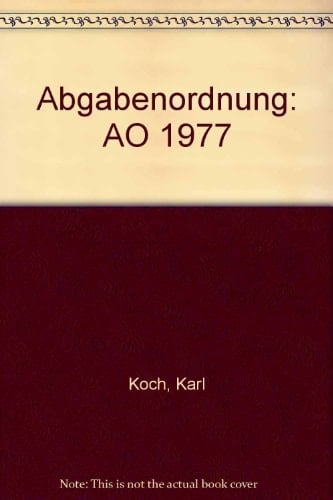 Abgabenordnung AO 1977