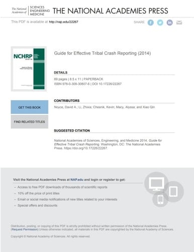 Guide for Effective Tribal Crash Reporting