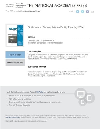 Guidebook on General Aviation Facility Planning