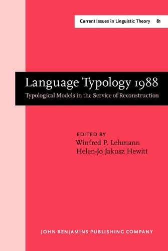 Language Typology 1988 Typological Models in Reconstruction