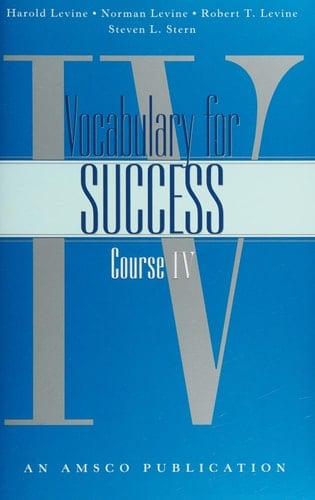 Vocabulary for Success, Course IV