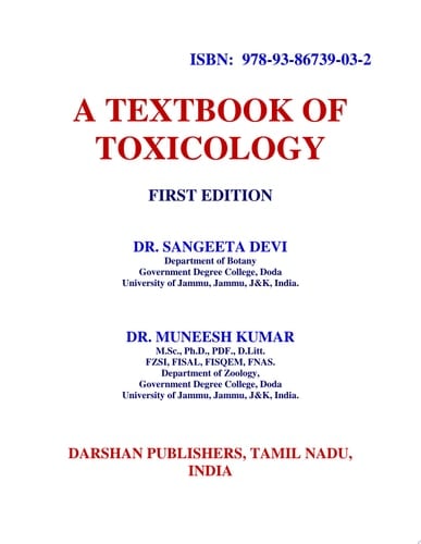 A TEXTBOOK OF TOXICOLOGY