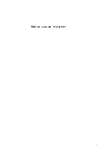 Heritage Language Development Focus on East Asian Immigrants