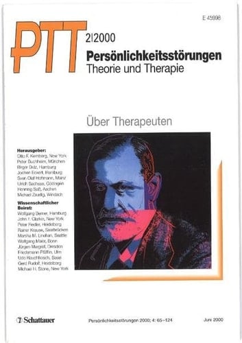 Persönlichkeitsstörungen, Theorie und Therapie (PTT), H.2, Über Therapeuten