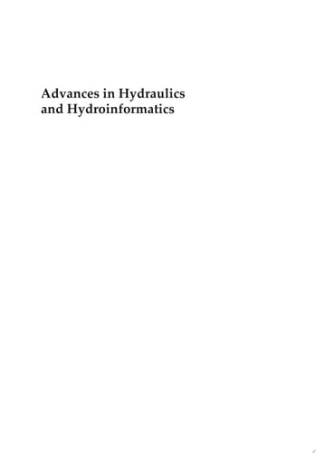 Advances in Hydraulics and Hydroinformatics