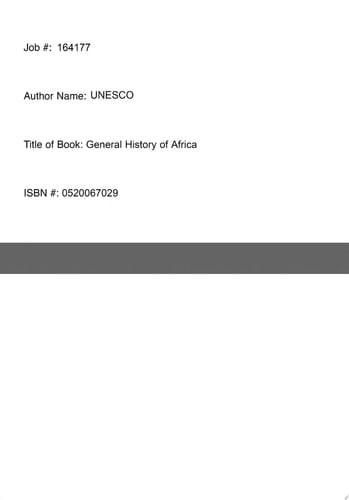 UNESCO General History of Africa, Vol. VII, Abridged Edition Africa Under Colonial Domination 1880-1935