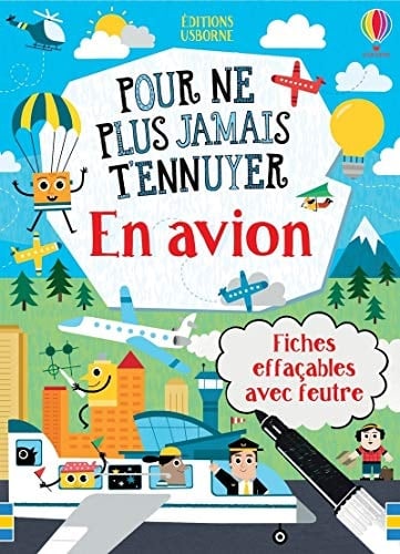 En avion Fiches effaçables avec feutre