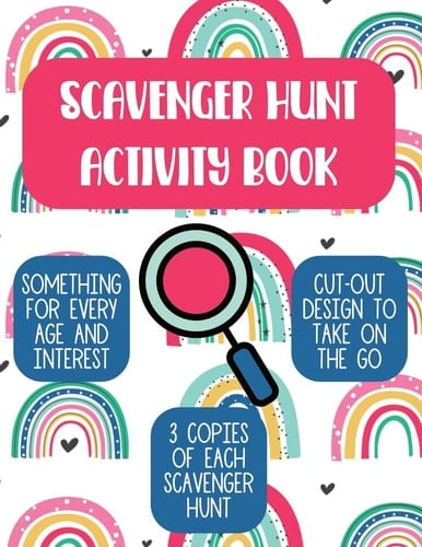 Scavenger Hunt Activity Book Something For Every Age And Interest, Cut-Out Design, Three Copies Of Each