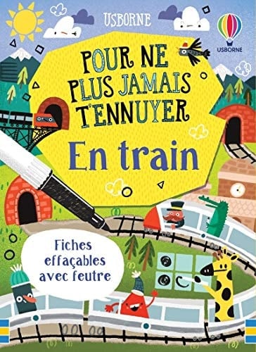 En train Fiches effaçables avec feutre