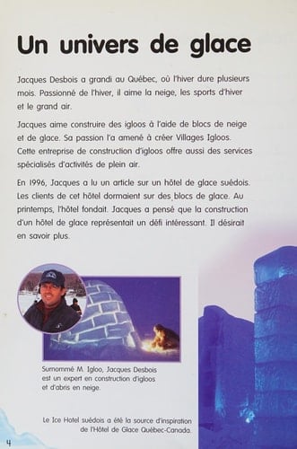 La construction d'un hôtel de glace