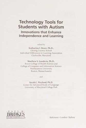 Technology Tools for Students With Autism