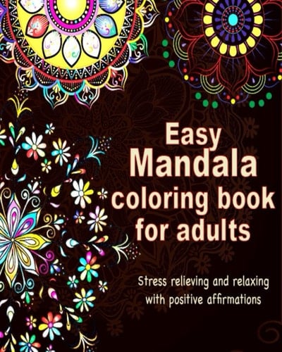 Easy Mandala Coloring book for adults
