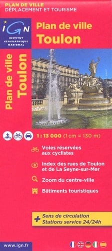 Toulon City Map 1:12 500 IGN (PLANS SANS LIVR) (English and French Edition)
