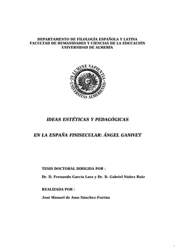 Ideas estéticas y pedagógicas en la España finisecular: Ángel Gavinet