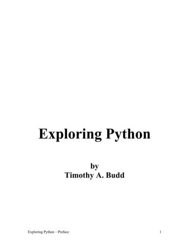 Exploring Python