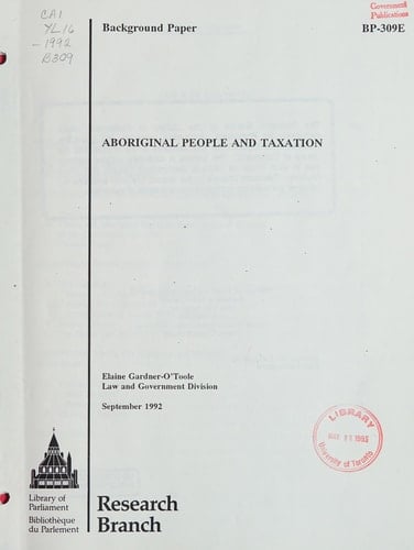 Aboriginal People and Taxation