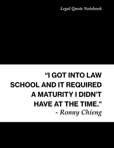 Legal Quote Notebooks: Designed to Help Law School Students: Ronny Chieng