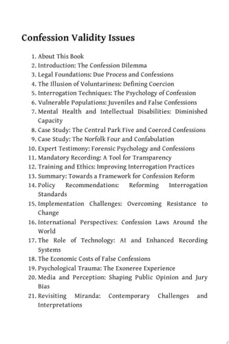 Confession Validity Issues